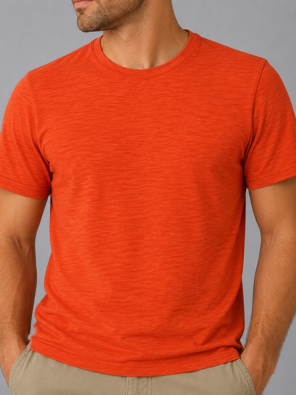 Fila Men’s Orange Performance Athletic T-Shirt Short Sleeve Size M